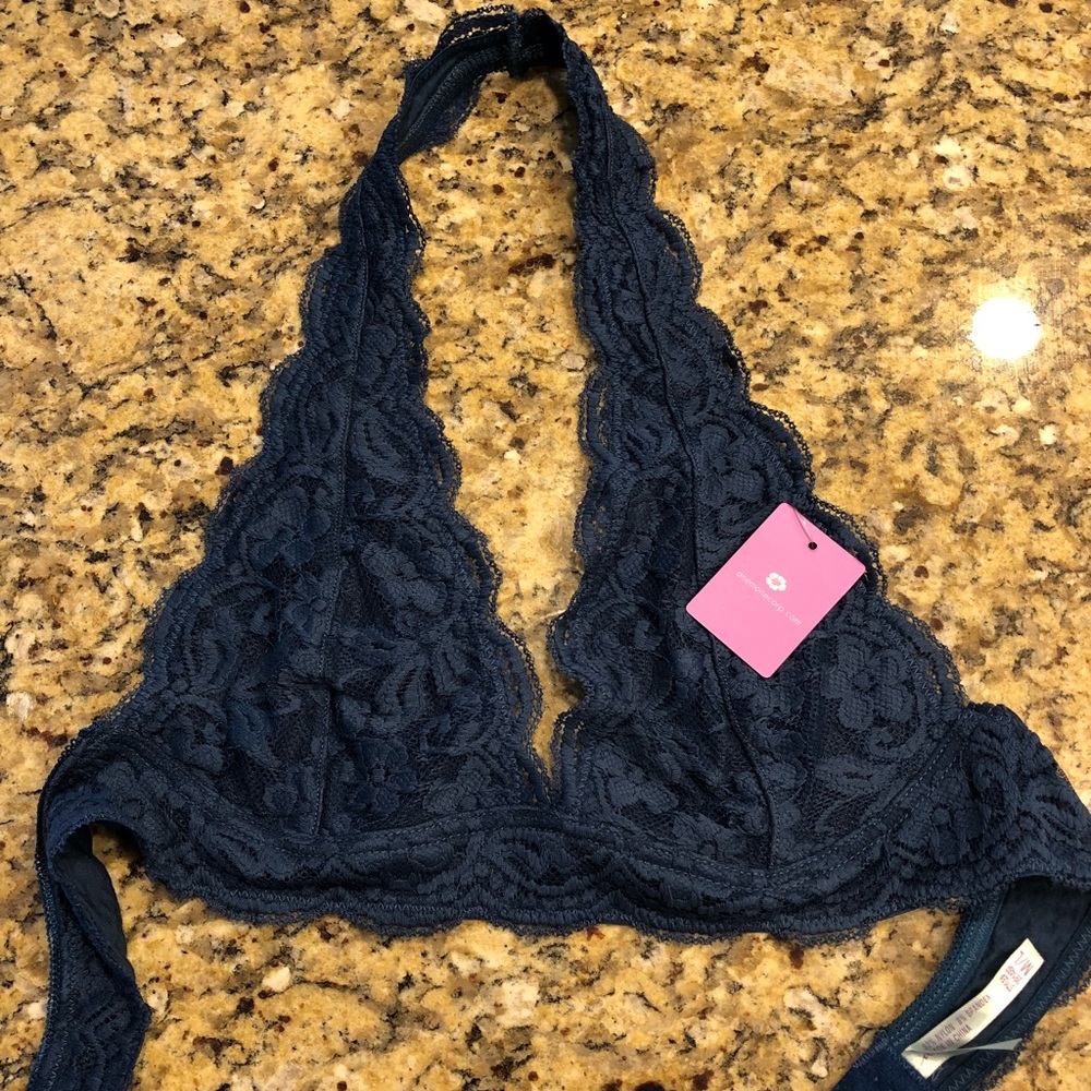 Navy Blue Lace Bralette